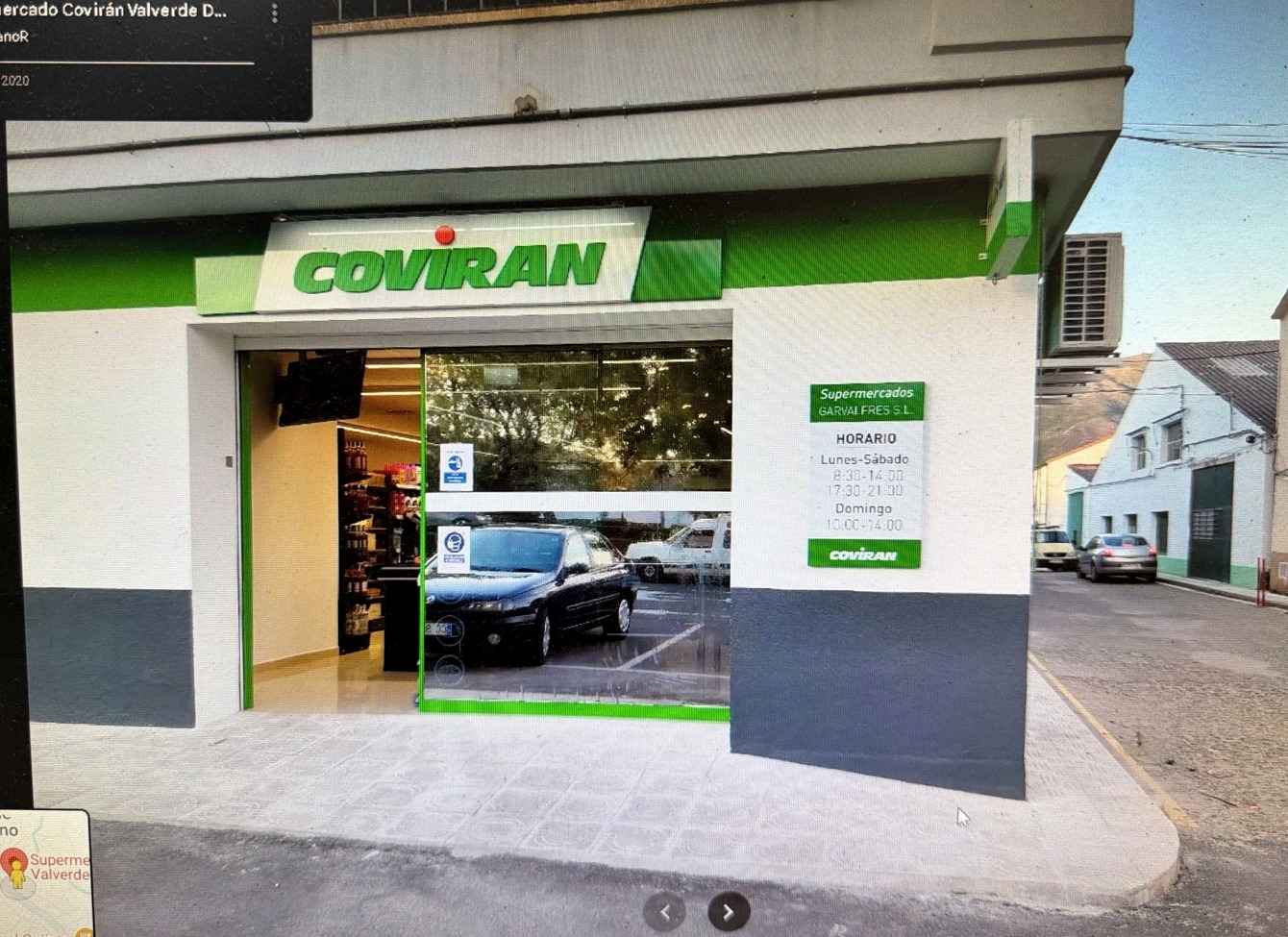 Fachada real de Covirán VDF en Valverde del Fresno